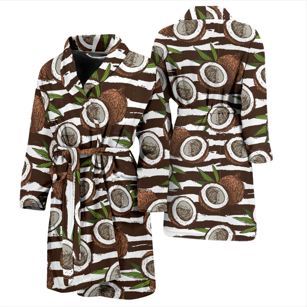 Coconut Pattern Print Design CN04 Men Bathrobe