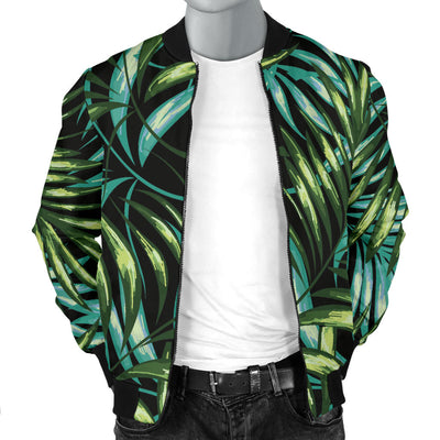 Tropical Flower Pattern Print Design TF08 Men Bomber Jacket