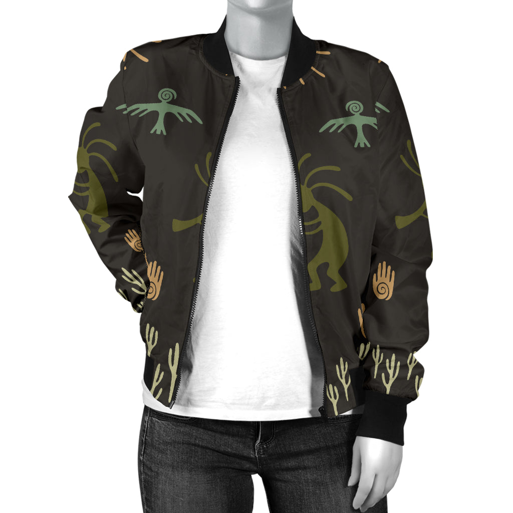 Mayan Pattern Print Design 04 Women's Bomber Jacket