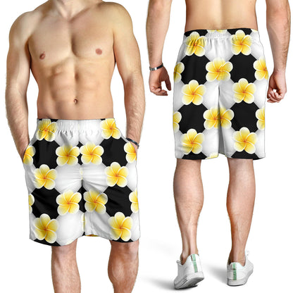 Plumeria Pattern Print Design A04 Mens Shorts