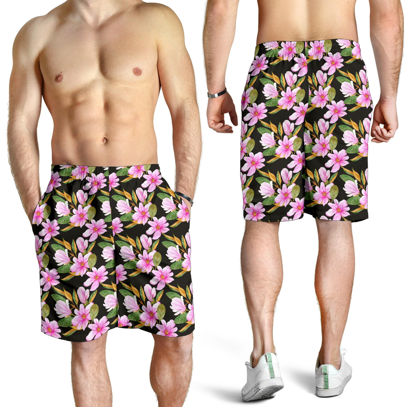 Magnolia Pattern Print Design MAG08 Mens Shorts
