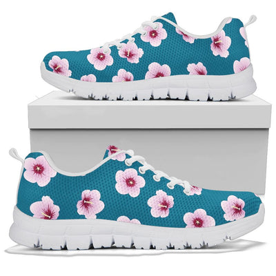 Cherry Blossom Pattern Print Design CB08 Sneakers White Bottom Shoes