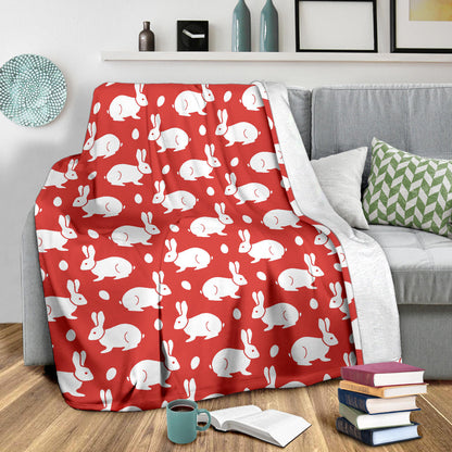 Rabbit Pattern Print Design RB017 Fleece Blanket