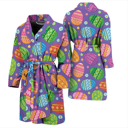 Easter Eggs Pattern Print Design RB010 Men Bathrobe