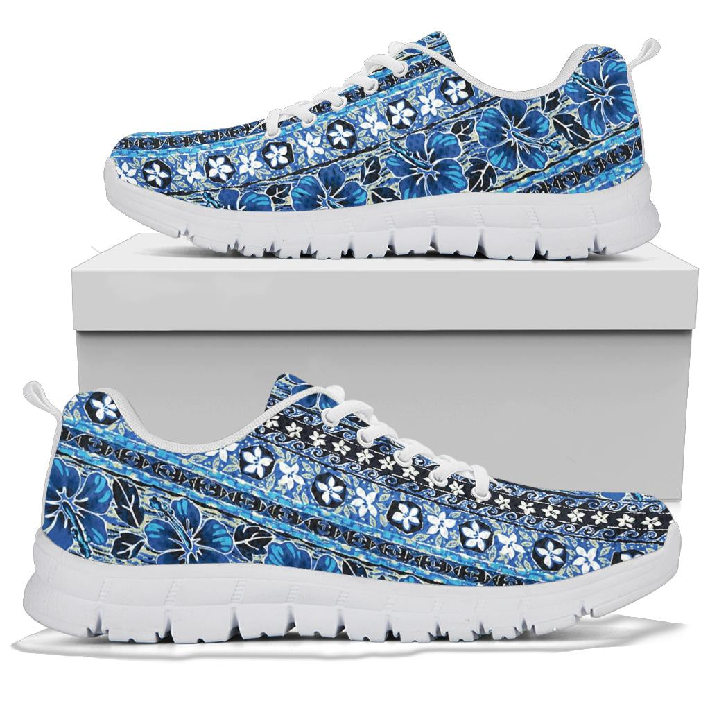 Hawaiian Themed Pattern Print Design H012 Sneakers White Bottom Shoes