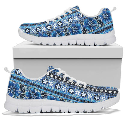 Hawaiian Themed Pattern Print Design H012 Sneakers White Bottom Shoes