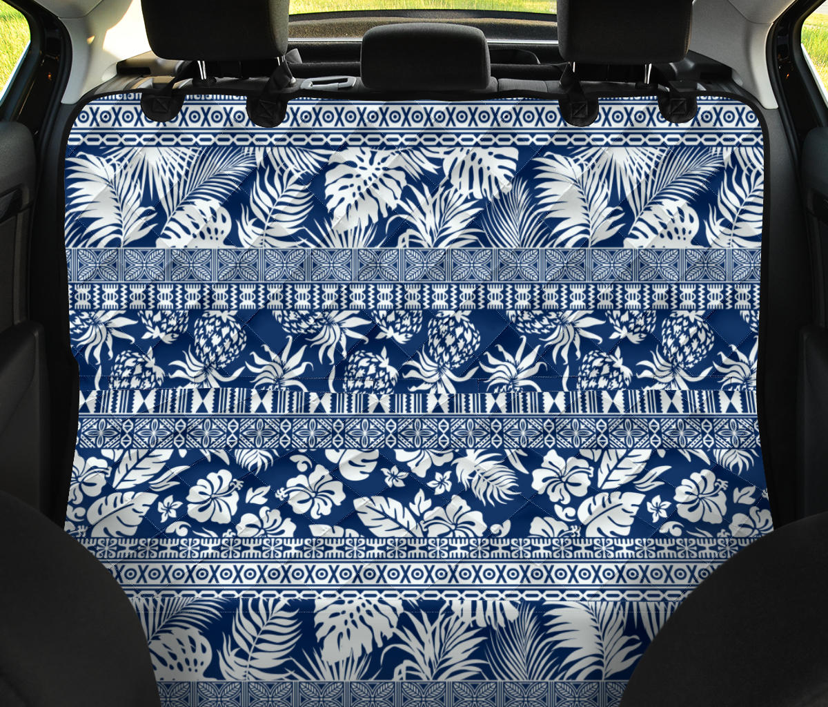 Hawaiian Themed Pattern Print Design H020 Rear Dog  Seat Cover