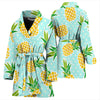 Pineapple Pattern Print Design PP01 Women Bathrobe