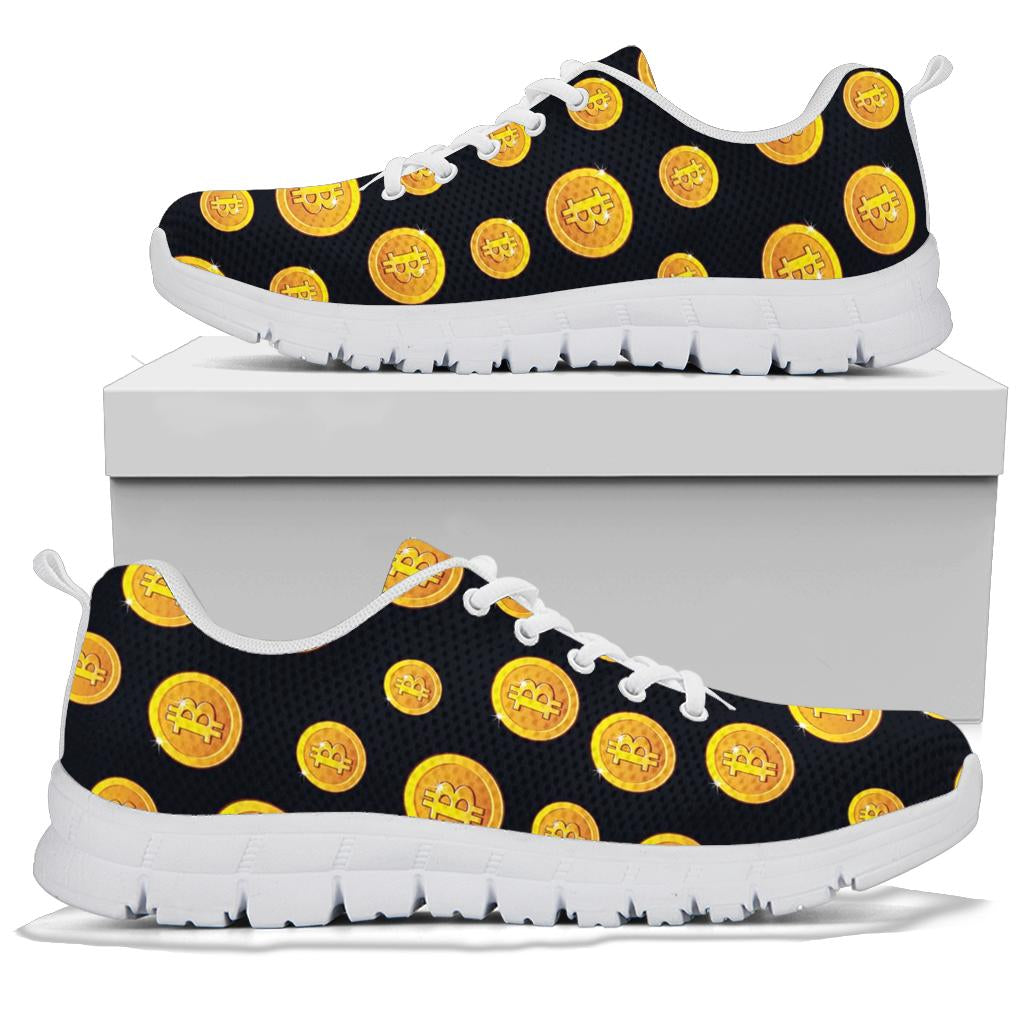 Bitcoin Pattern Print Design DO04 Sneakers White Bottom Shoes