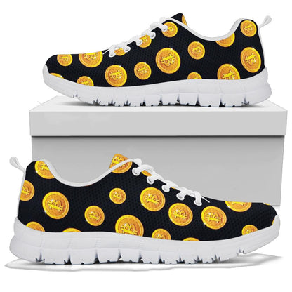 Bitcoin Pattern Print Design DO04 Sneakers White Bottom Shoes