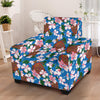 Sea Turtle Pink Hibiscus Hawaiian Print Armchair Slipcover