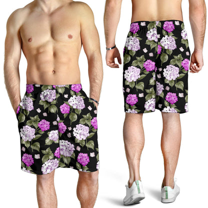 Hydrangea Pattern Print Design HD011 Mens Shorts