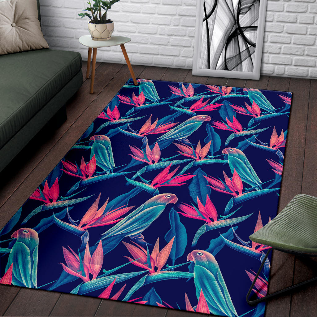 Tropical Flower Pattern Print Design TF024 Area Rugs
