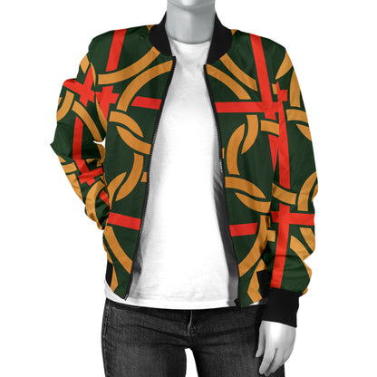 Irish Pattern Print Design 01 Women's Bomber Jacket