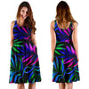 Tropical Flower Pattern Print Design TF010 Midi Dress