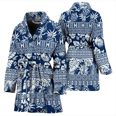 Hawaiian Themed Pattern Print Design H020 Women Bathrobe