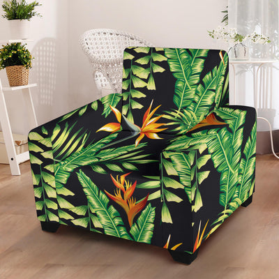 Hawaiian Flower Tropical Palm Leaves Armchair Slipcover