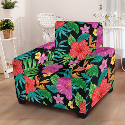 Hibiscus Red Hawaiian Flower Armchair Slipcover