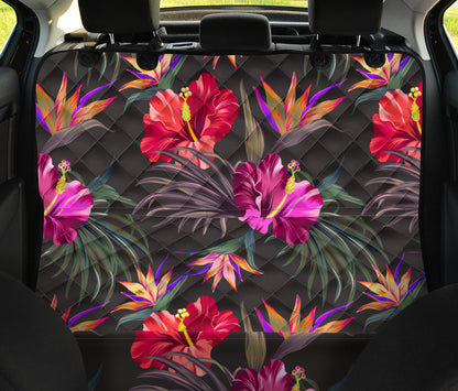 Hibiscus Pattern Print Design HB014 Rear Dog  Seat Cover