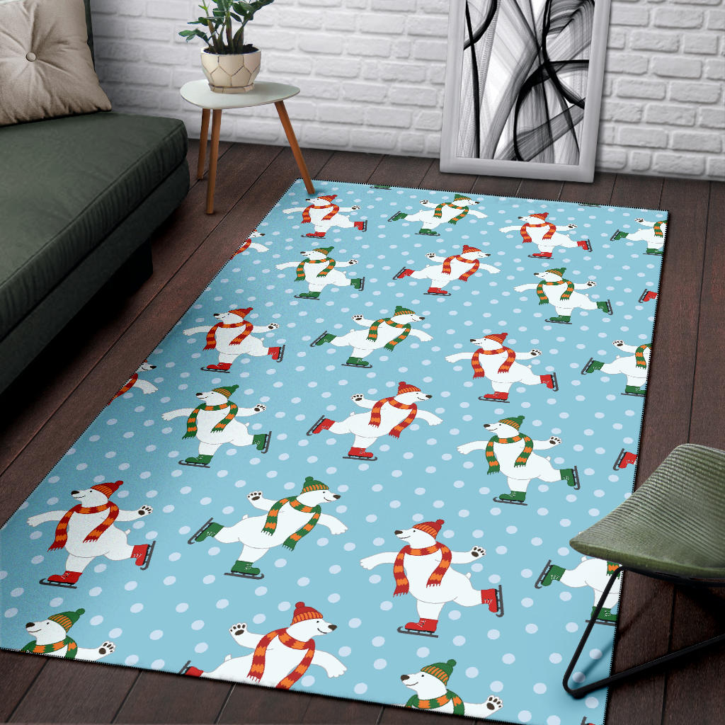 Polar Bear Pattern Print Design PB07 Area Rugs