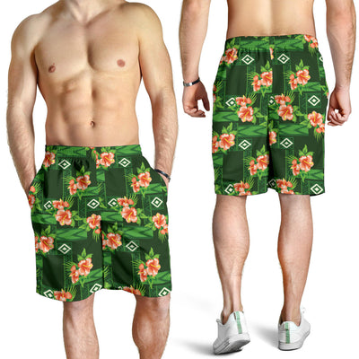 Hibiscus Pattern Print Design HB05 Mens Shorts