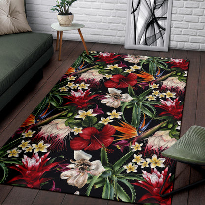 Summer Floral Pattern Print Design SF03 Area Rugs