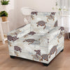 Sea Turtle Pattern Print Design T07 Armchair Slipcover