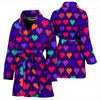 Heart Pixel Pattern Print Design HE03 Women Bathrobe