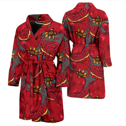 Pomegranate Pattern Print Design PG05 Men Bathrobe