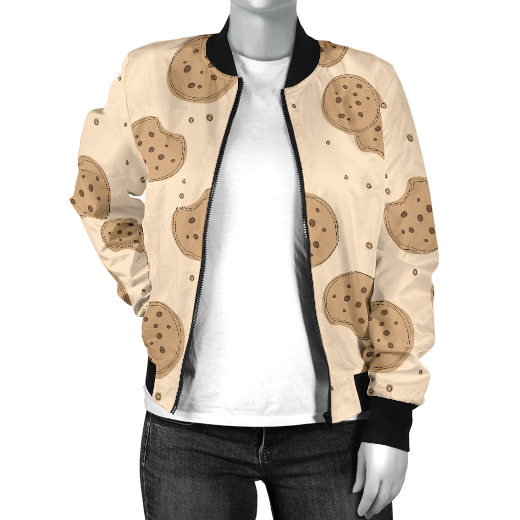 Biscuit Pattern Print Design 02 Women's Bomber Jacket