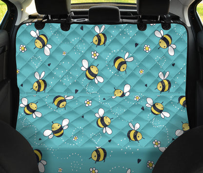 Bee Pattern Print Design BEE02 Rear Dog  Seat Cover