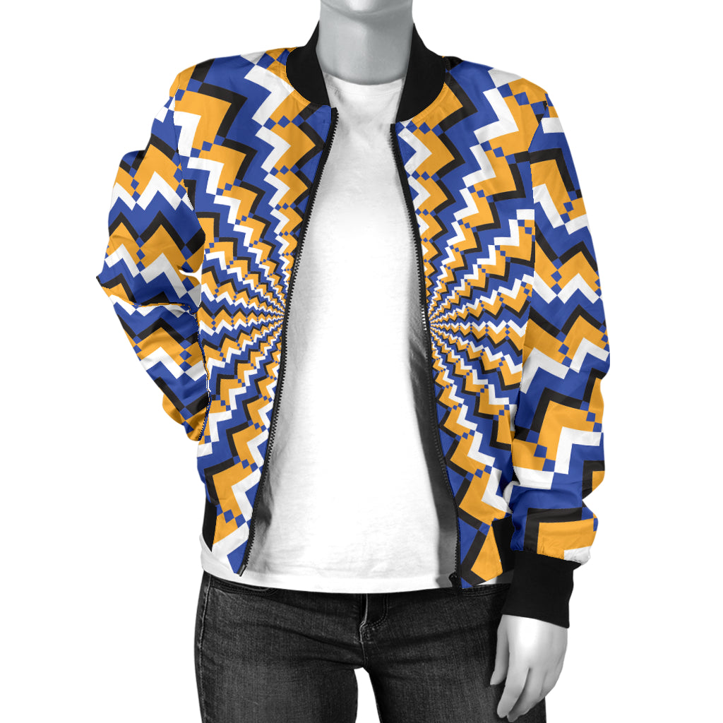Optical illusion Pattern Print Design A01 Women's Bomber Jacket