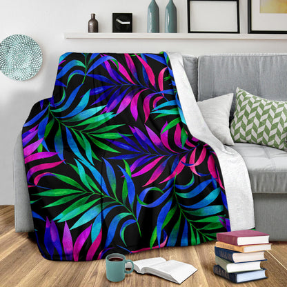 Tropical Flower Pattern Print Design TF010 Fleece Blanket