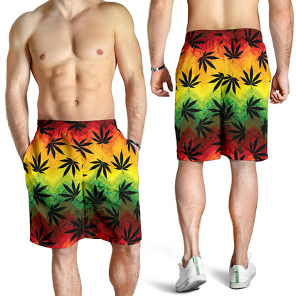 Rasta Pattern Print Design A02 Mens Shorts