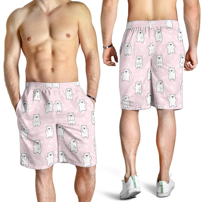 Polar Bear Pattern Print Design PB09 Mens Shorts
