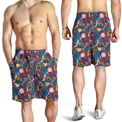 Mermaid Pattern Print Design 08 Mens Shorts