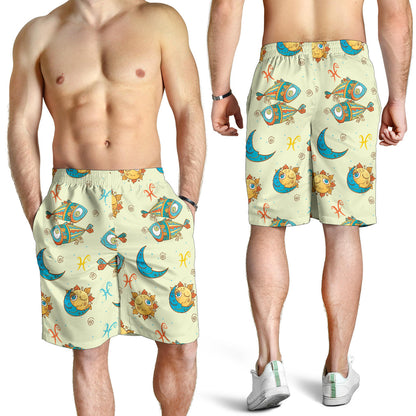 Pisces Pattern Print Design A03 Mens Shorts