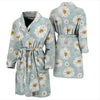 Daisy Pattern Print Design DS012 Men Bathrobe