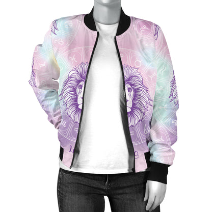 Leo Pattern Print Design 03 Women's Bomber Jacket