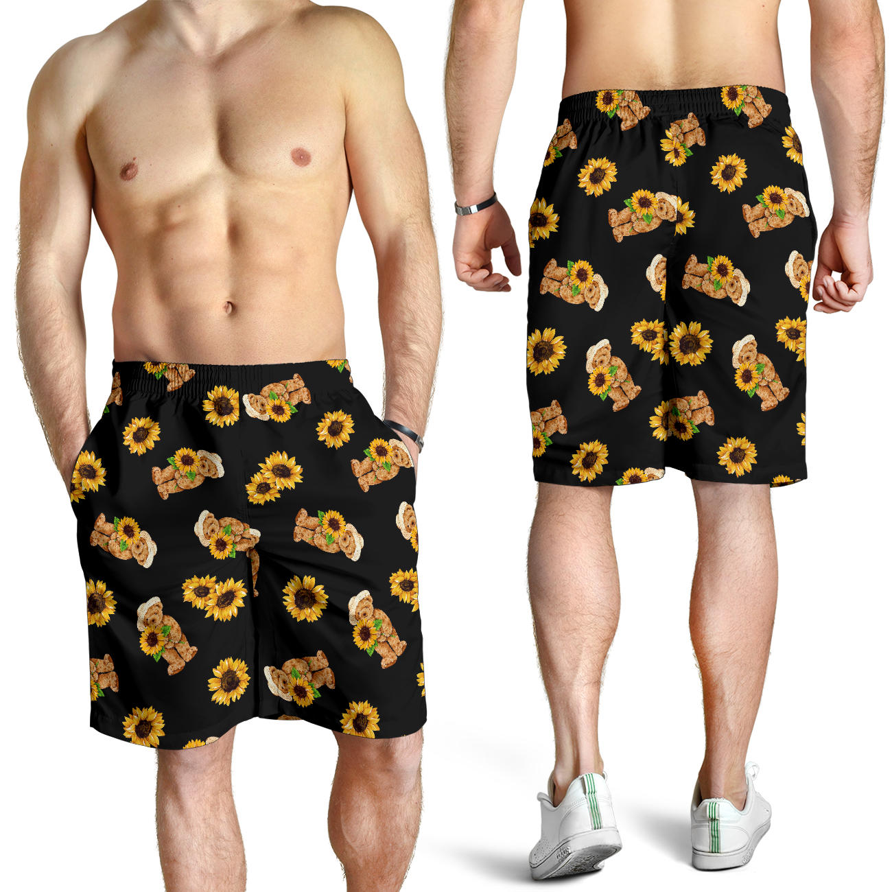 Sunflower Pattern Print Design SF016 Mens Shorts