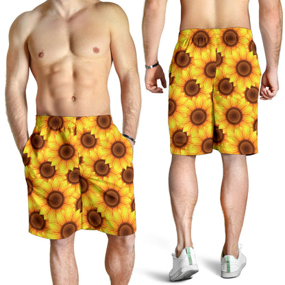 Sunflower Pattern Print Design SF07 Mens Shorts