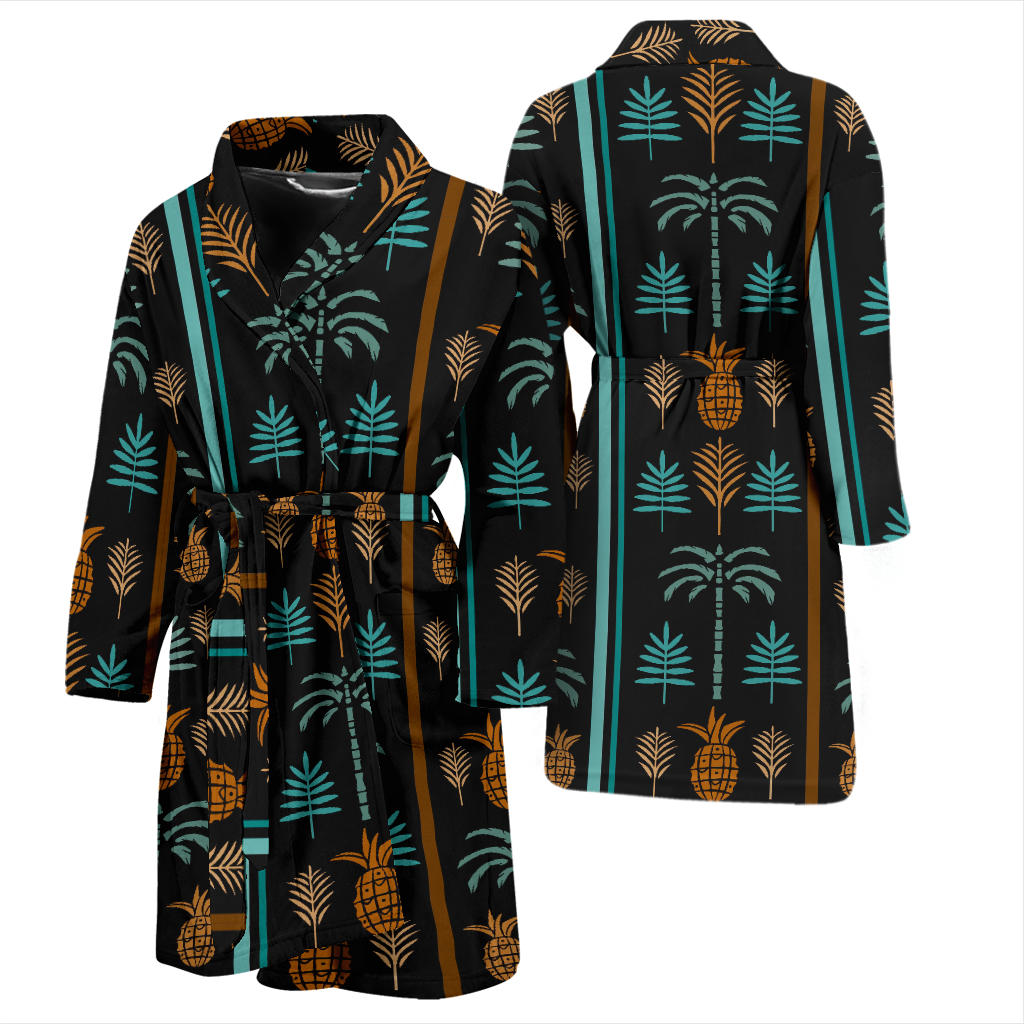 Hawaiian Themed Pattern Print Design H023 Men Bathrobe