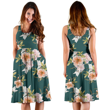 Iris Pattern Print Design IR01 Midi Dress
