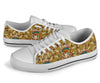 Native Indian Buffalo head White Bottom Low Top Shoes