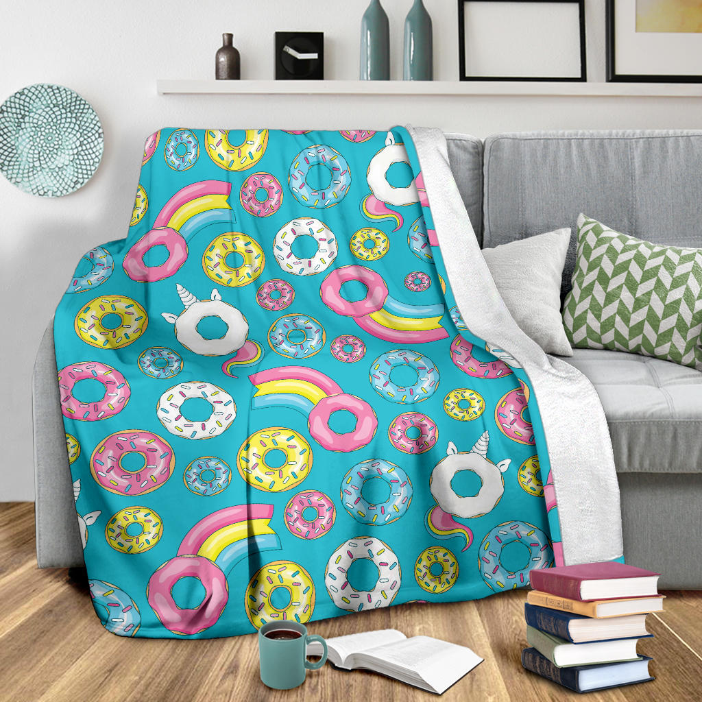 Donut Pattern Print Design DN013 Fleece Blanket
