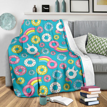 Donut Pattern Print Design DN013 Fleece Blanket
