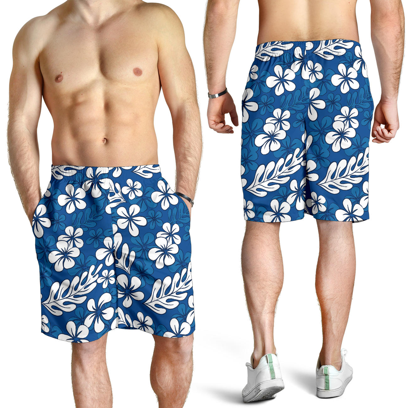 Plumeria Pattern Print Design PM015 Mens Shorts