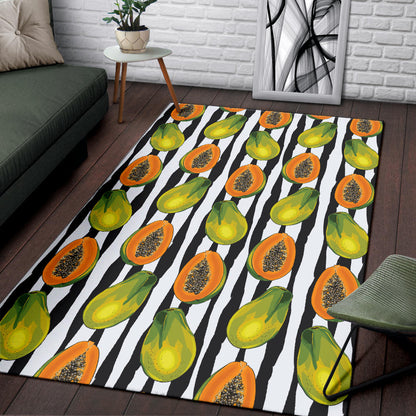 Papaya Pattern Print Design PP01 Area Rugs
