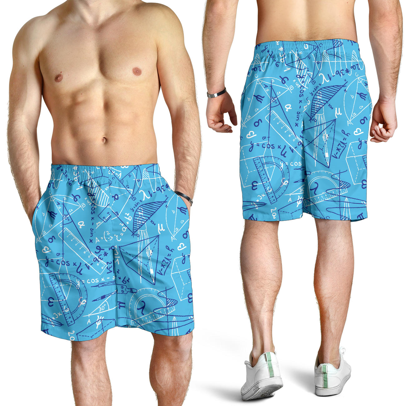 Math Pattern Print Design 02 Mens Shorts
