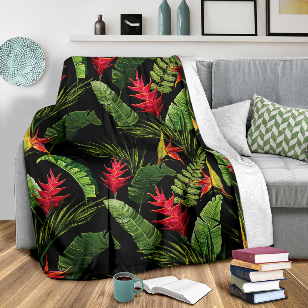 Bird Of Paradise Pattern Print Design BOP010 Fleece Blanket